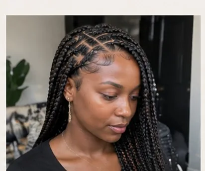 Box Braids in Greensboro NC by Passionate P. Hair Lounge