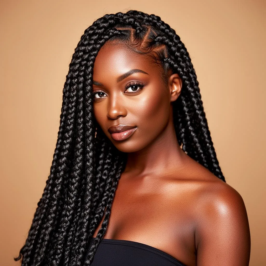 Box braids Greensboro NC by Passionate P. Hair Lounge