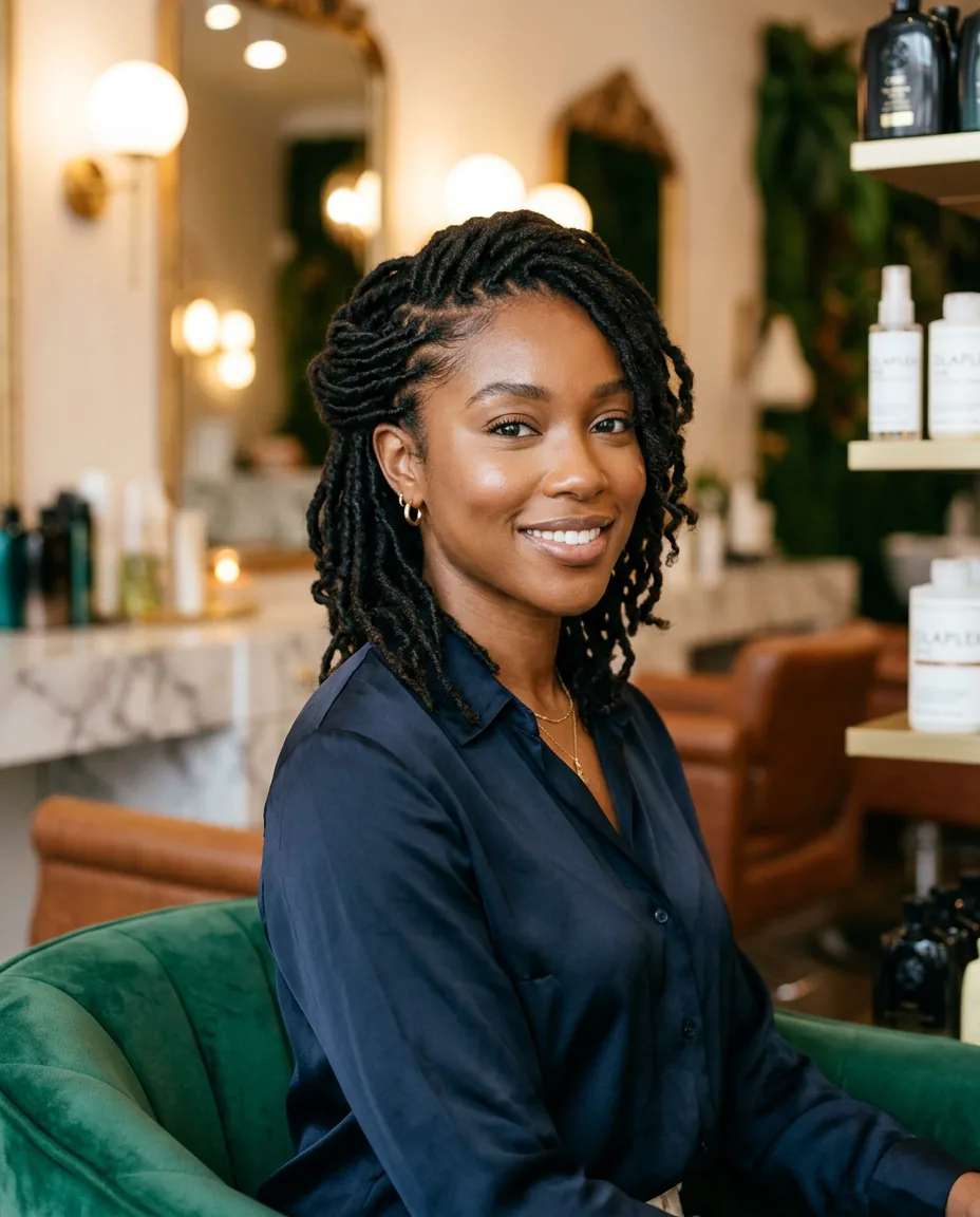 Locs styling by Passionate P. Hair Lounge