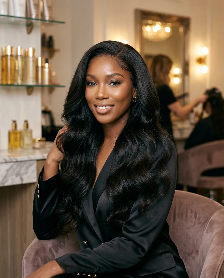 Sew-in extensions by Passionate P. Hair Lounge